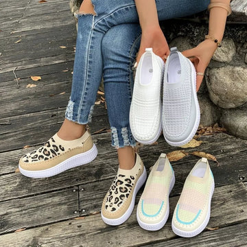 Round Toe Platform Slip Ons