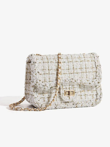 Tweed Chain Shoulder Bag