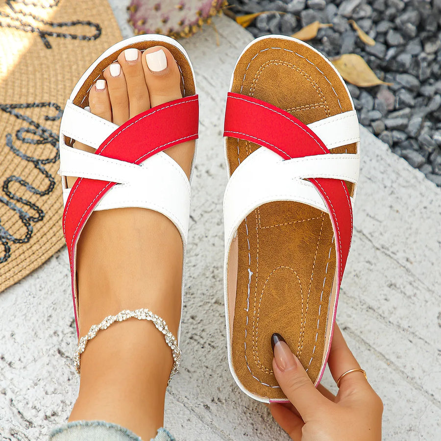Cutout Open Toe Wedge Sandals