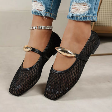Square Toe Slip On Shoes