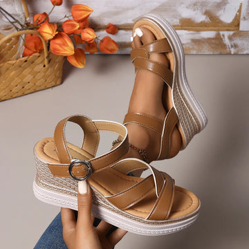 Open Toe Platform Wedge Sandals