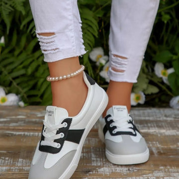 Round Toe Lace Up Sneakers