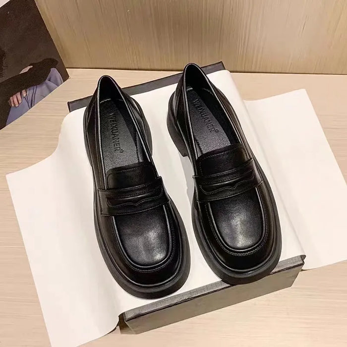Round Toe Platform Loafers
