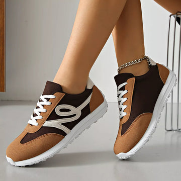 Casual Lace-Up Contrast Sneakers