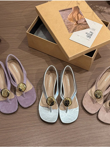 Toe Post Wedge Sandals