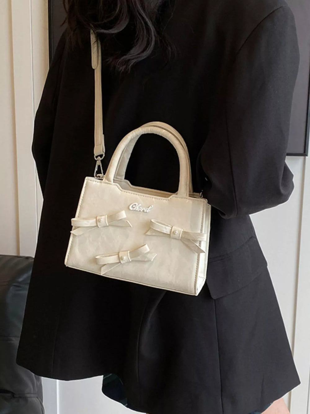 Bow Decor Crossbody Bag