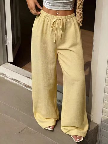 Plus Size High Waisted Wide Leg Pants