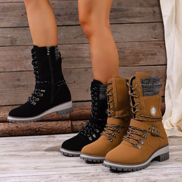 Lace Up Ankle Combat Boots