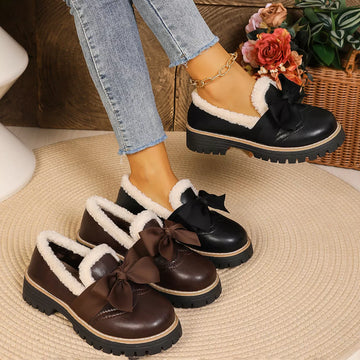 Bow Round Toe Loafers