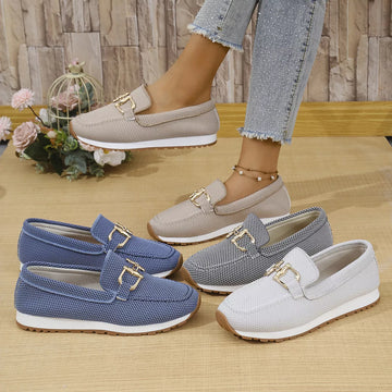 Mesh Round Toe Slip Ons