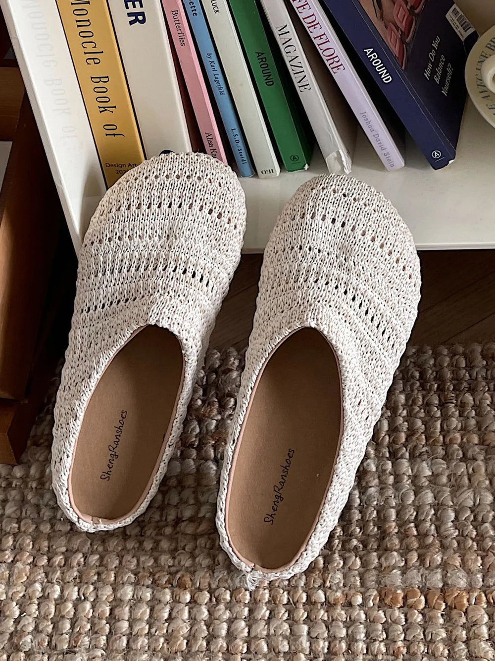 Knitted Round Toe Slip Ons