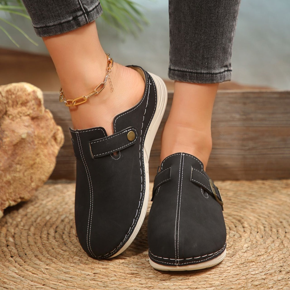 Buckle Accent Slip Ons