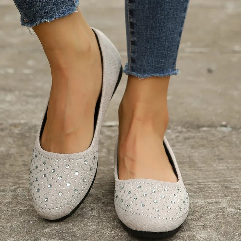 Rhinestone Flat Slip Ons