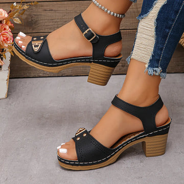 Vintage Block Heel Sandals