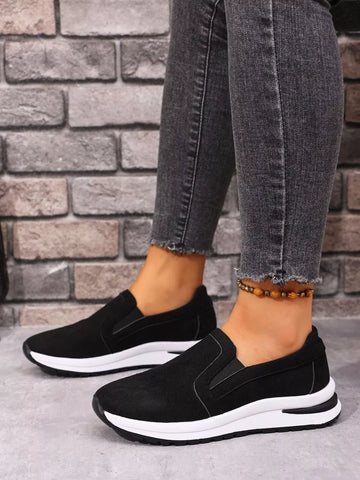 Slip-On Sneakers with Contrast Sole