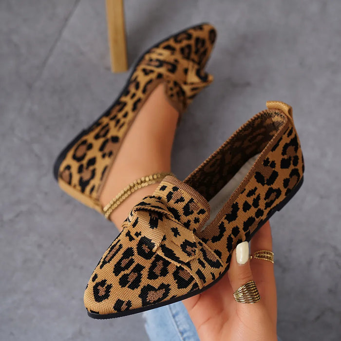 Mesh Point Toe Flat Slip Ons