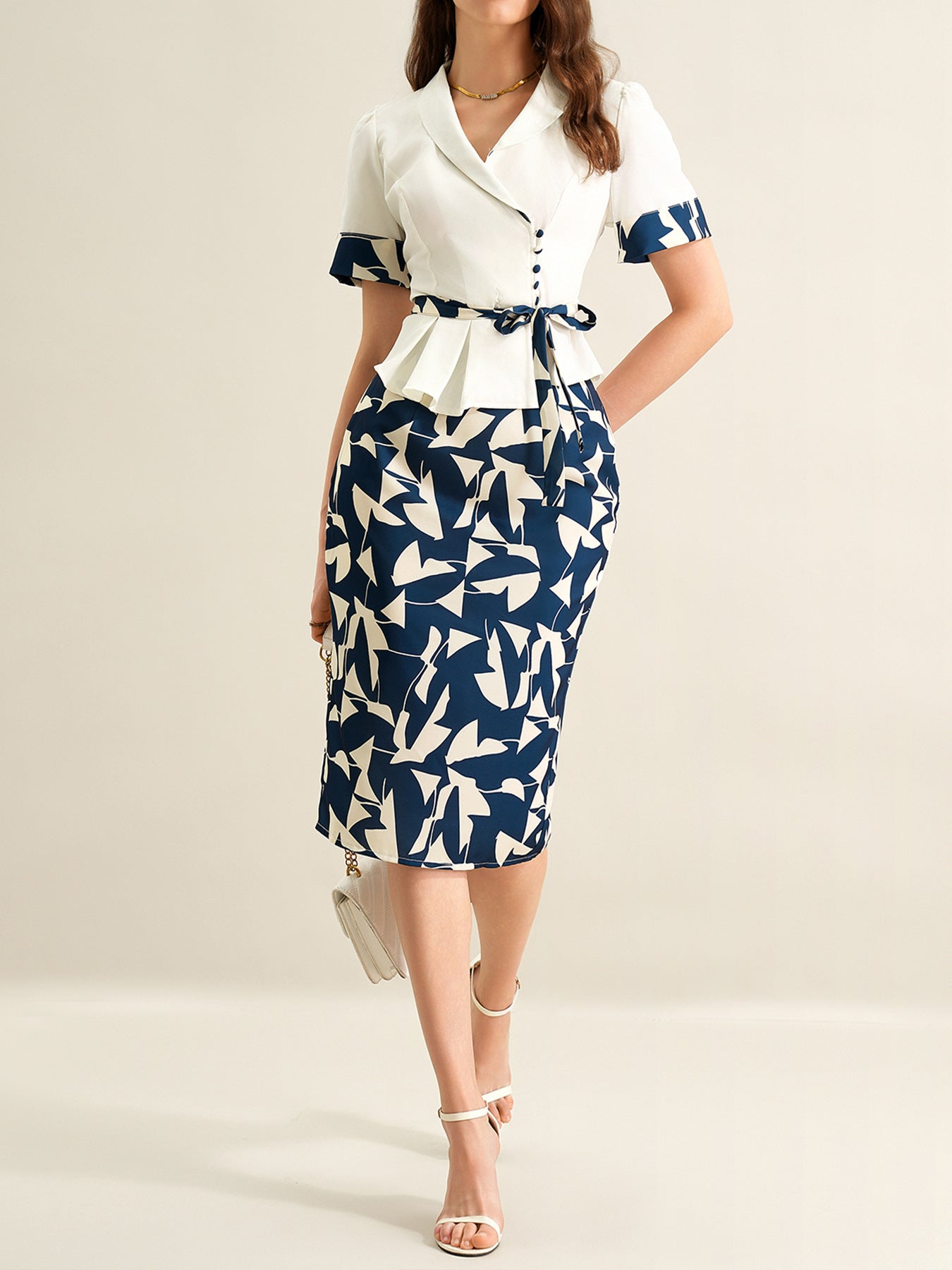 Short Sleeve Top and Skirt Set selected from Coordinated Sets for Two Pieces, One Point of View: The Coordinated Set Edit