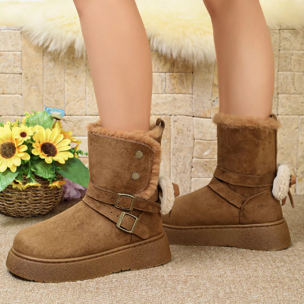 Round Toe Platform Boots