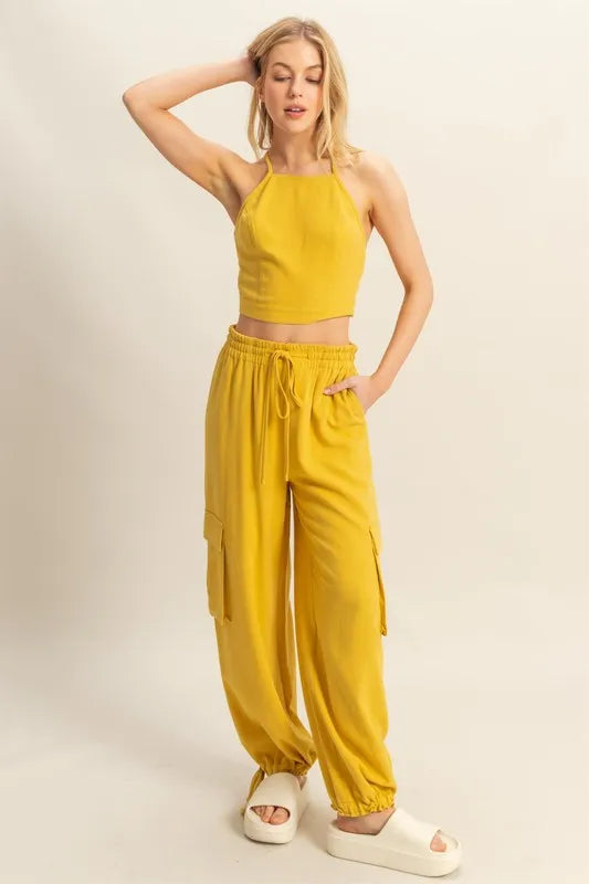 HYFVE Crop Top and Cargo Pants Set selected from Coordinated Sets for Two Pieces, One Point of View: The Coordinated Set Edit