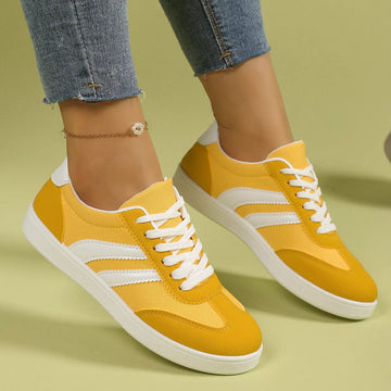 Casual Striped Flats Sneakers