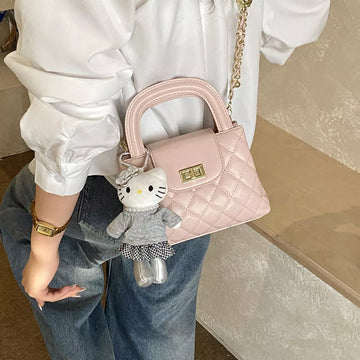 Quilted Chain Strap Crossbody Bag