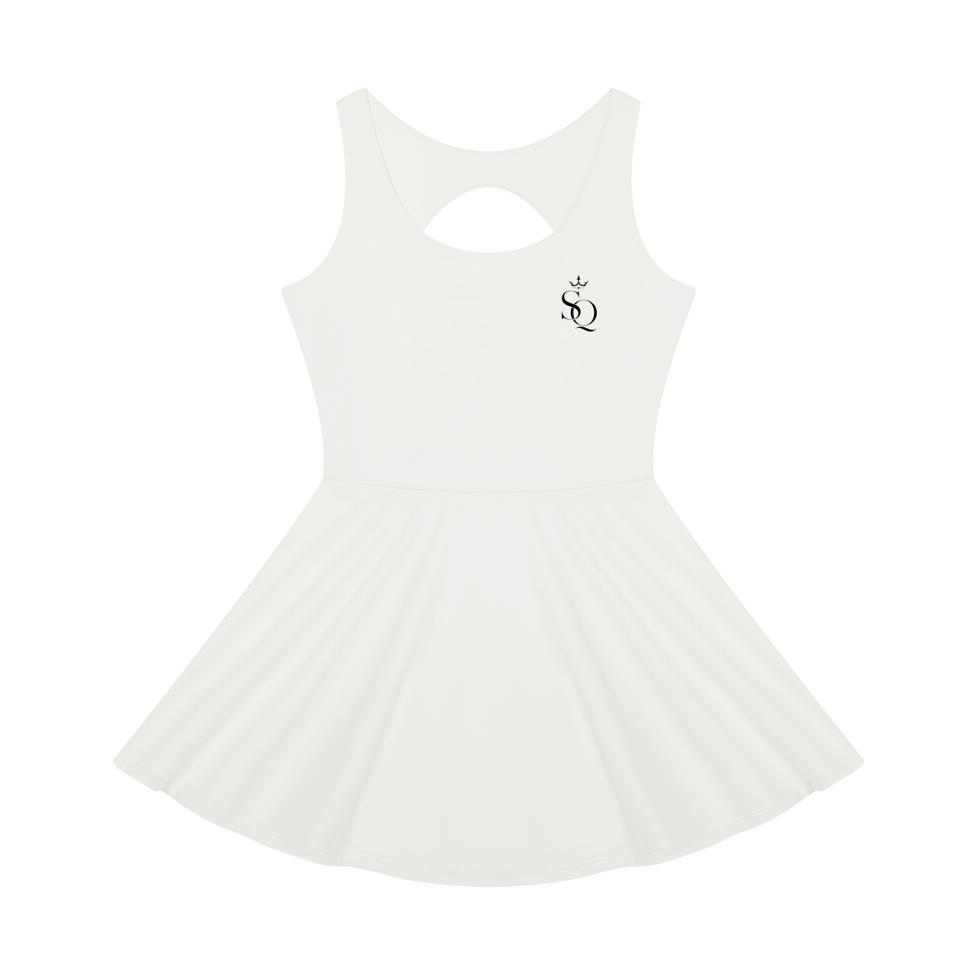 Serein Queen women's open-back performance tennis dress, front view