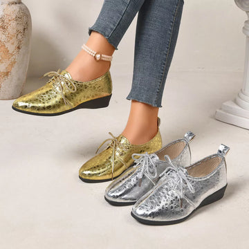 Point Toe Wedge Loafers