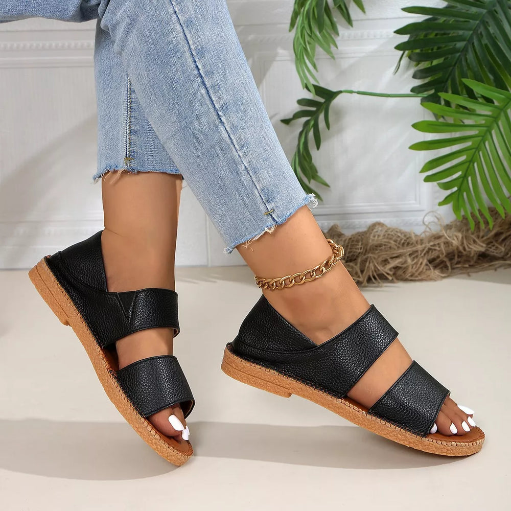 Open Toe Flat Sandals