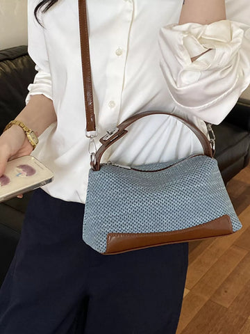 Woven Texture Crossbody Bag