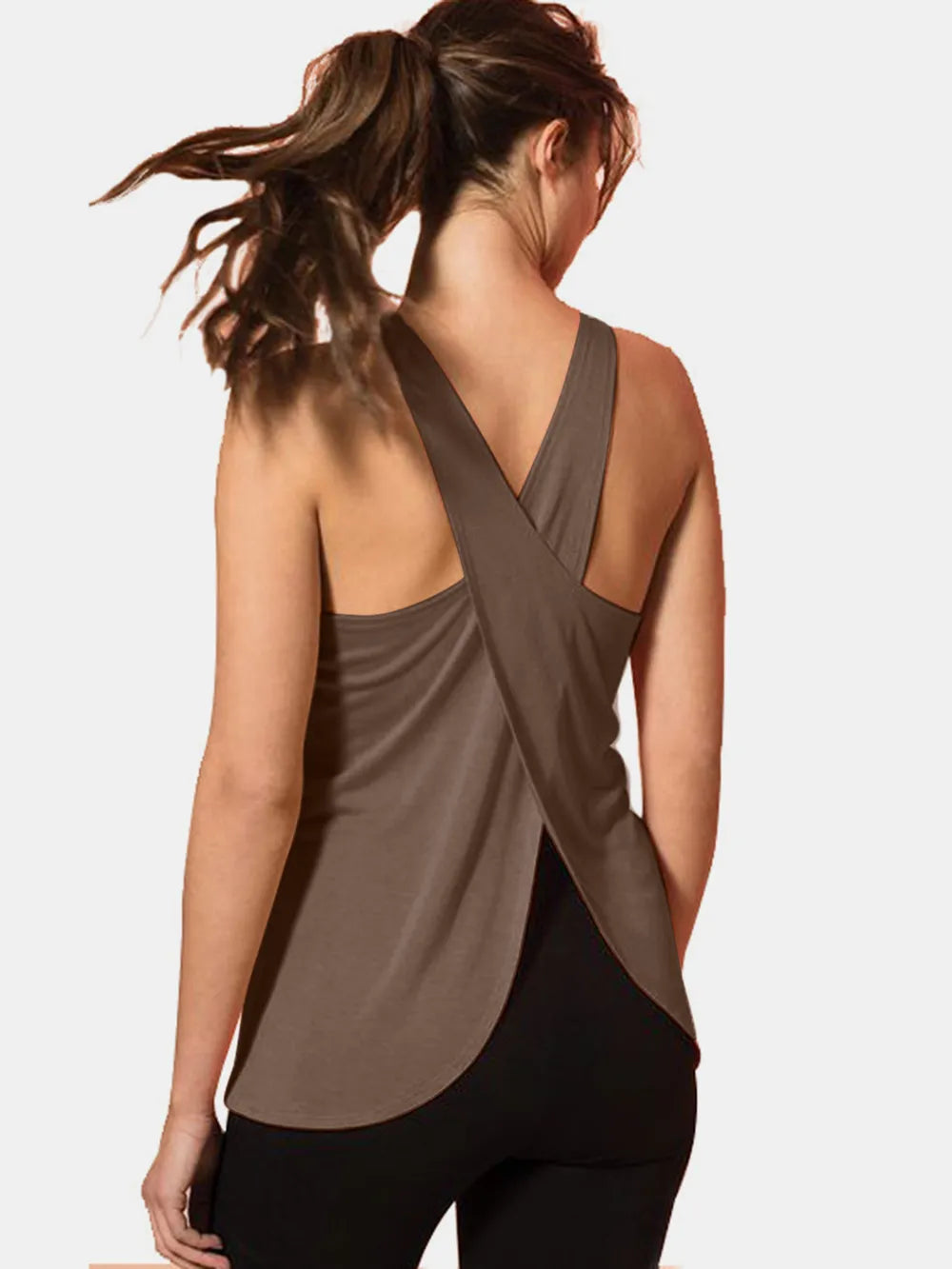 Crisscross Scoop Neck Tank