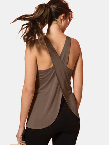 Crisscross Scoop Neck Tank