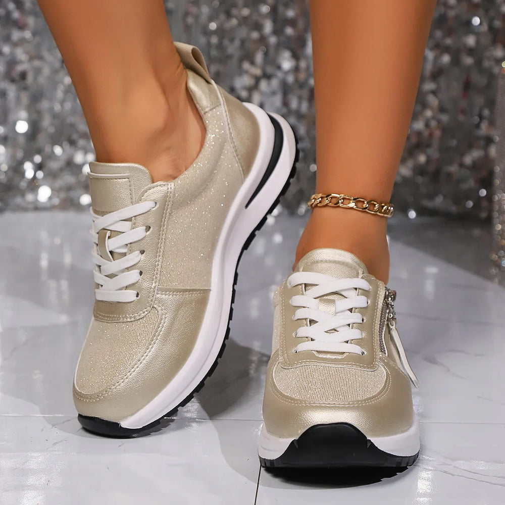Lace-Up Platform Athletic Sneakers