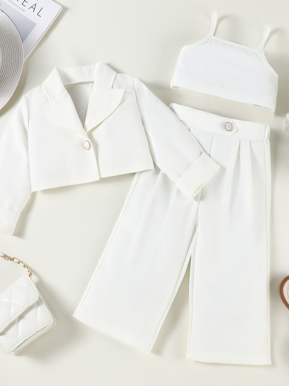 Children's Cami & One Button Blazer & Pants Set