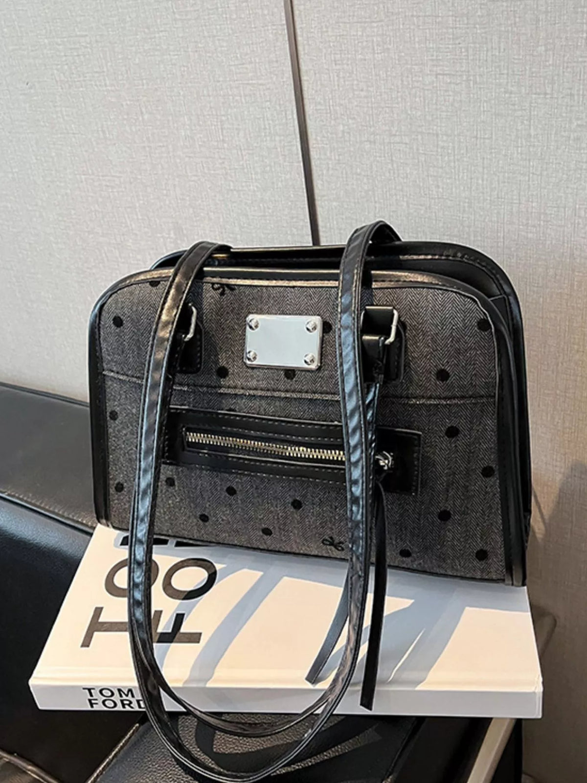 Polka Dot Convertible Shoulder Bag