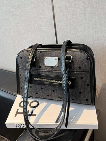 Polka Dot Convertible Shoulder Bag