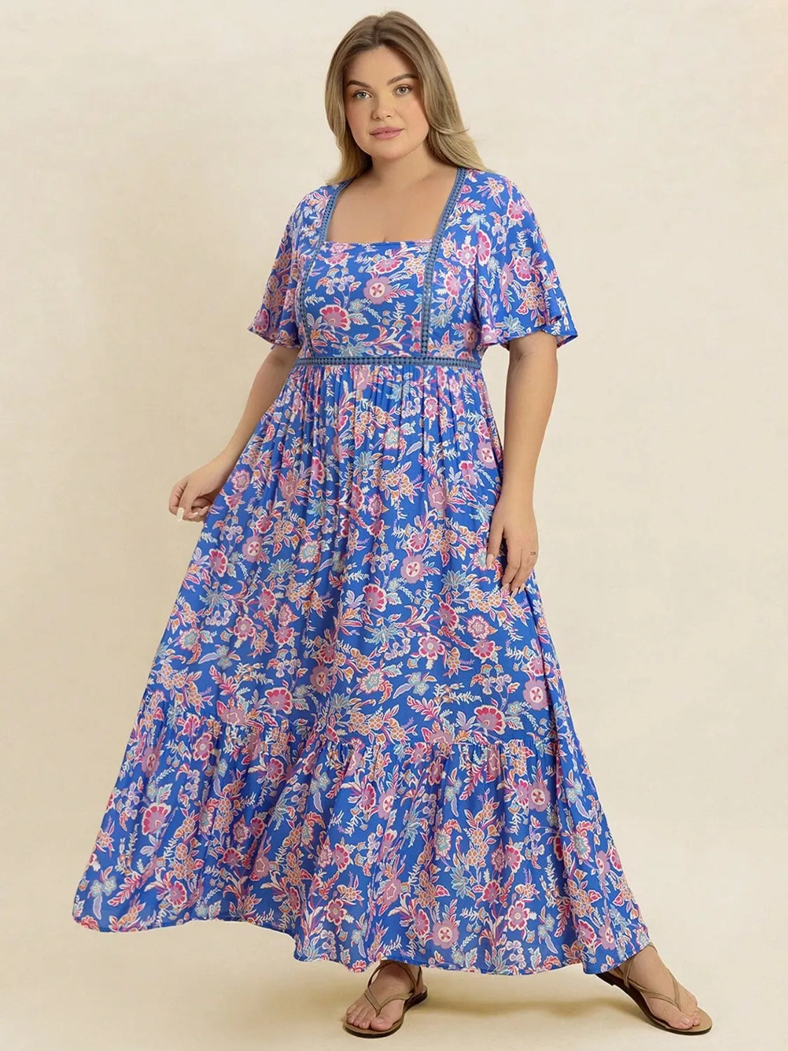 Plus Size Ruched Printed Short Sleeve Dress selected from Short-Sleeve Dresses for Easy Presence: The Short-Sleeve Dress Edit
