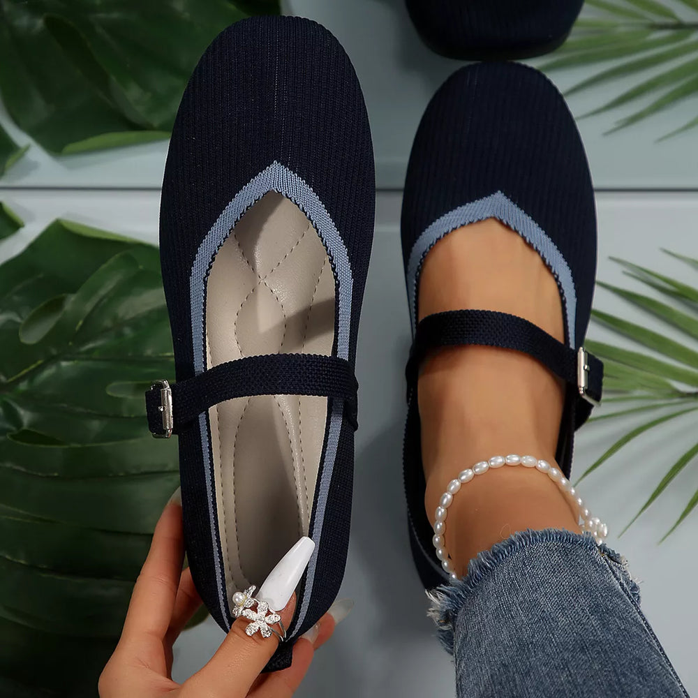Round Toe Mesh Slip Ons