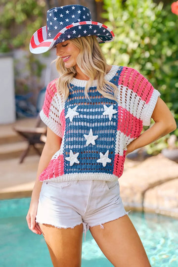 BiBi Crochet Star Sweater