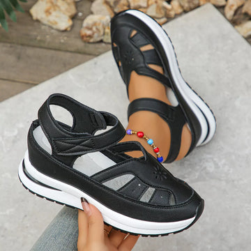 Cutout Wedge Sandals