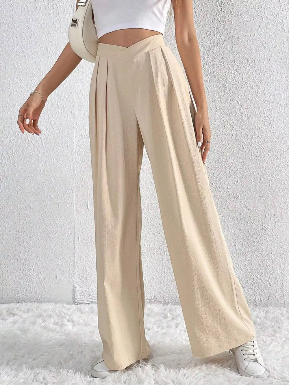Pleated Wide Leg Pants