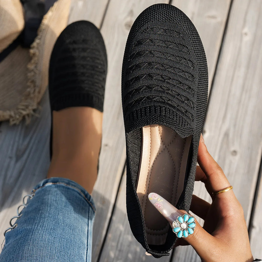 Breathable Knit Slip On Loafers