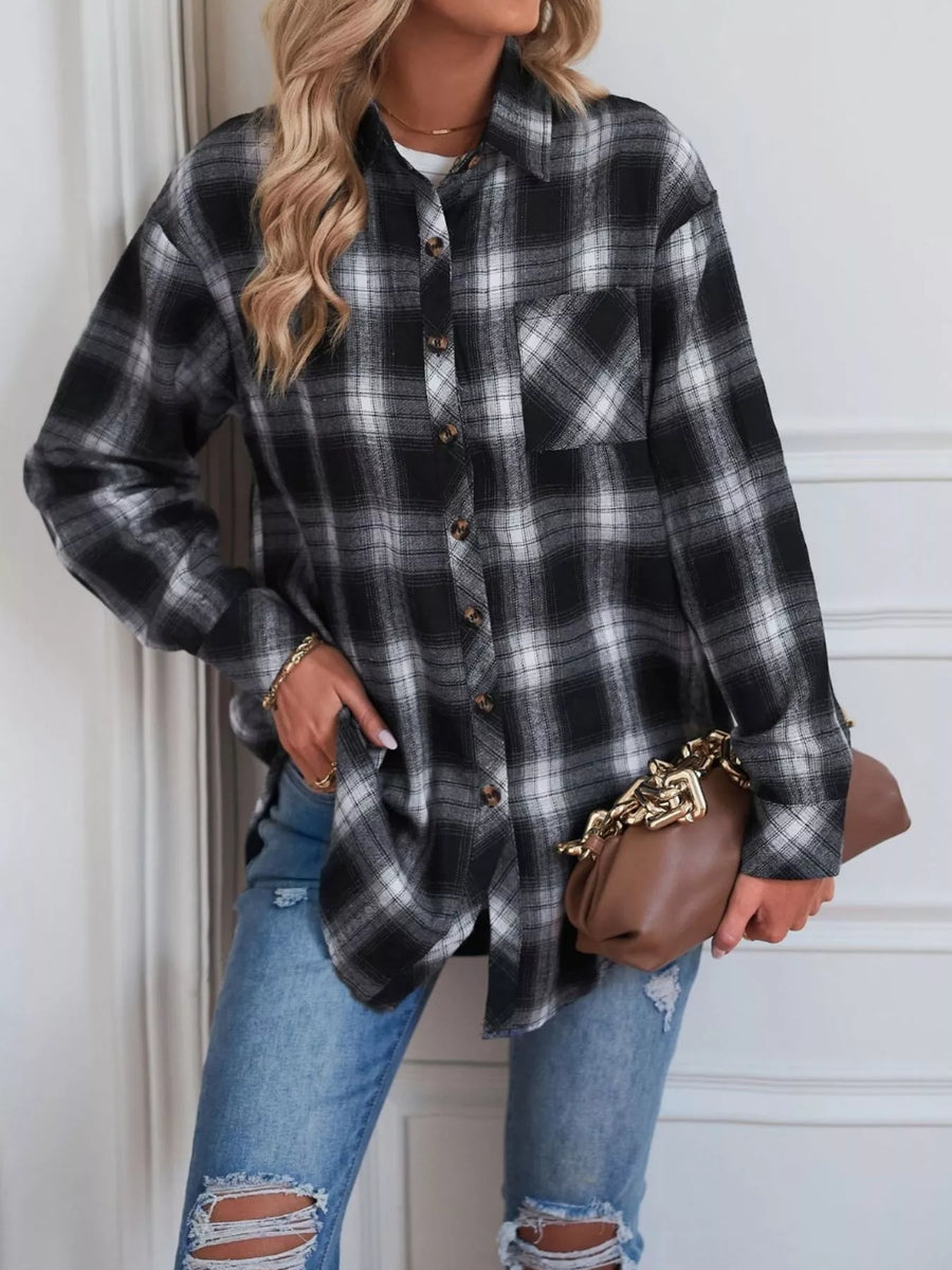 Casual Plaid Button Up Shirt