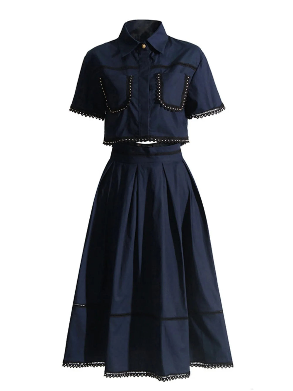 Short Sleeve Shirt & Skirt Set