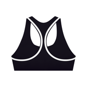 Serein Queen women's halter yoga sports bra in black and white, back view