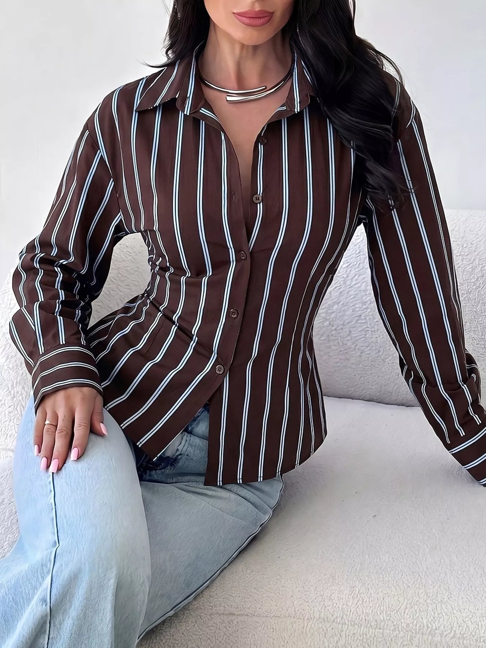 Striped Button-Down Slim-Fit Shirt