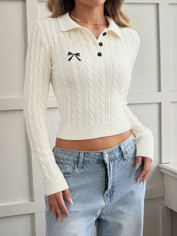 Cable Knit Long Sleeve Sweater