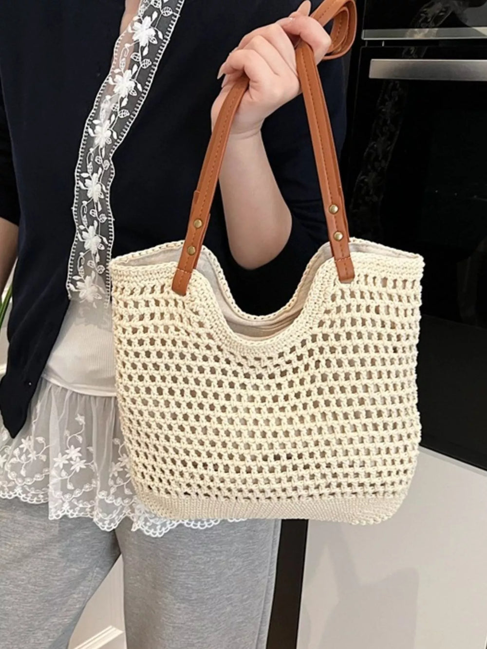 Crochet Knit Shoulder Bag