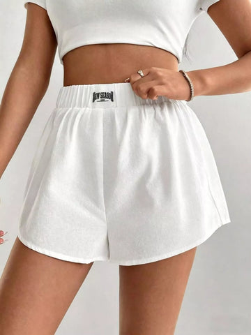 Elastic Waistband Casual Shorts