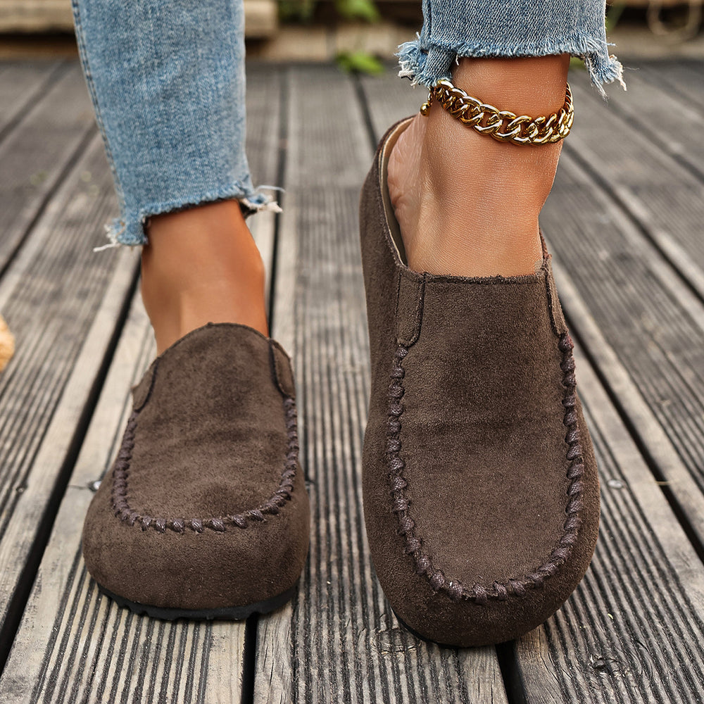 Round Toe Slip Ons
