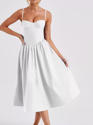 Sweetheart Neck Midi Cami Dress